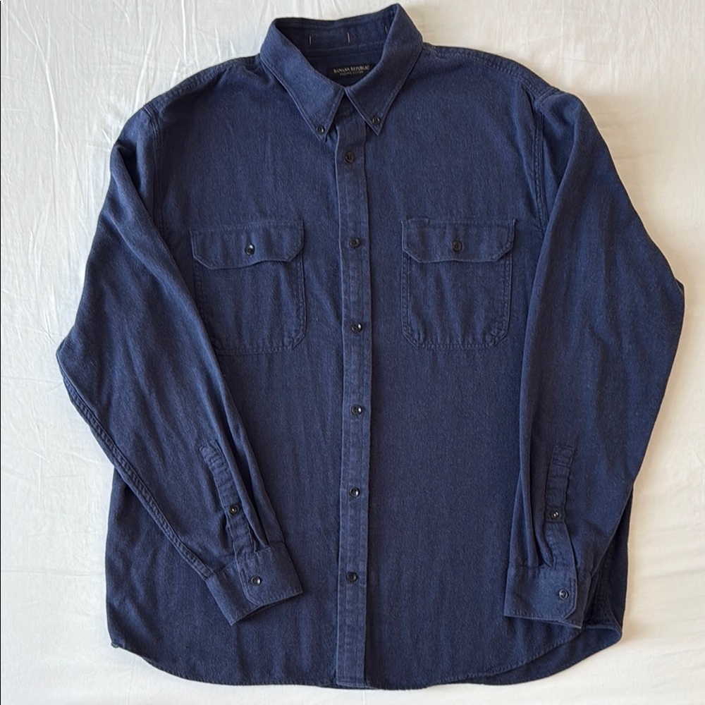 Banana Republic Men's Blue Flannel Shirt